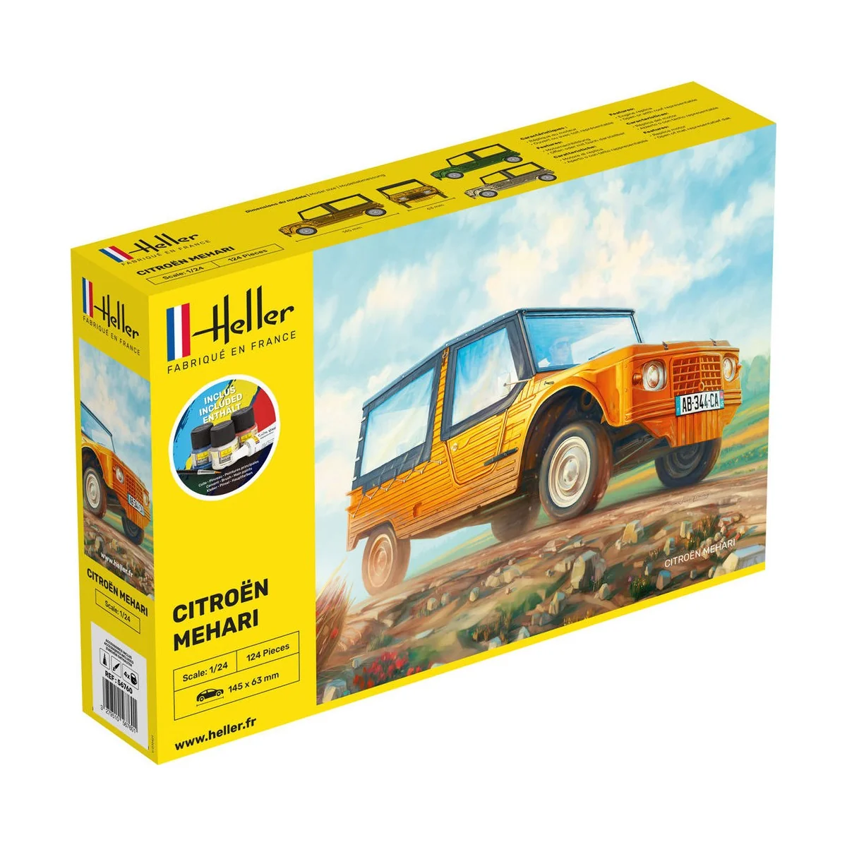 STARTER KIT Citroen Mehari, 1/24 - Heller 56760 STARTER KIT Citroen Mehari, 1/24 - Heller 56760