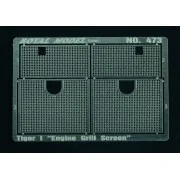 Engine Grill Screen Tiger I (for Dragon kit), 1/35 - Royal Model RM473