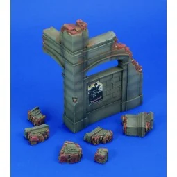 Corner ruin German building, 1/35 - Royal Model RM504