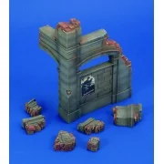 Corner ruin German building, 1/35 - Royal Model RM504