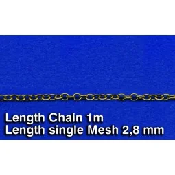 Metal Chain (D) Length single Mesh 2,8 mm - Royal Model RM519
