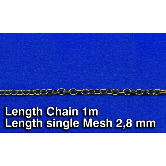 Metal Chain (D) Length single Mesh 2,8 mm - Royal Model RM519