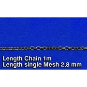Metal Chain (D) Length single Mesh 2, 8 mm - Royal Model RM519