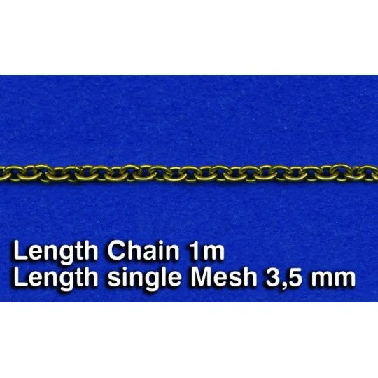Metal Chain (F) Length single Mesh 3,5 mm - Royal Model RM521