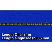 Metal Chain (F) Length single Mesh 3, 5 mm - Royal Model RM521