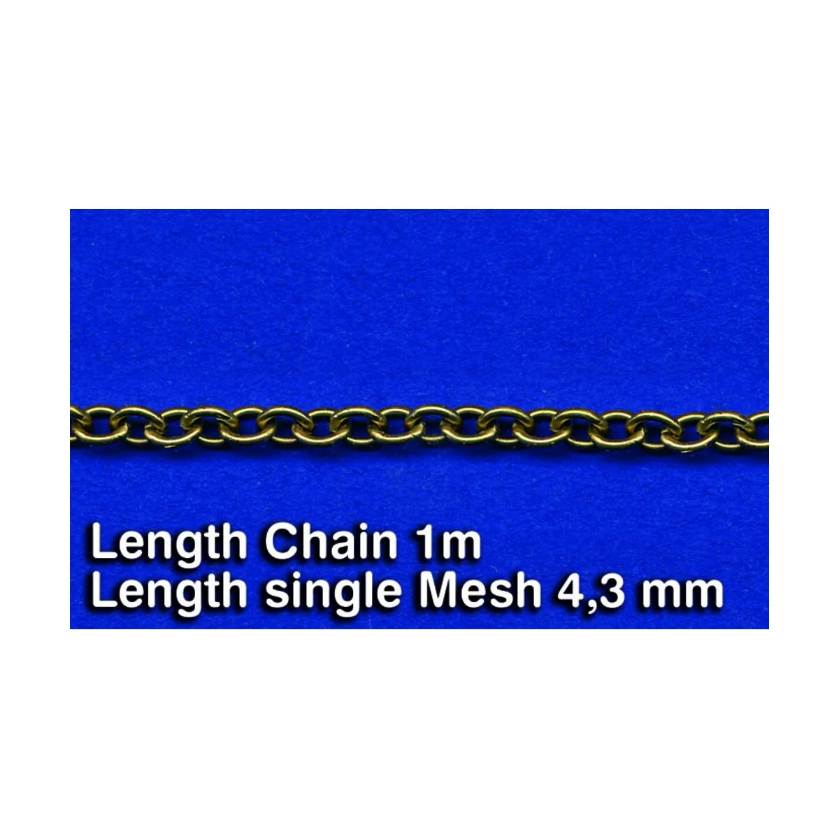 Metal Chain (G) Length single Mesh 4,3 mm - Royal Model RM522