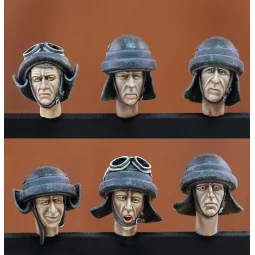 Italian tankers heads-WWII, 1/35 - Royal Model RM606