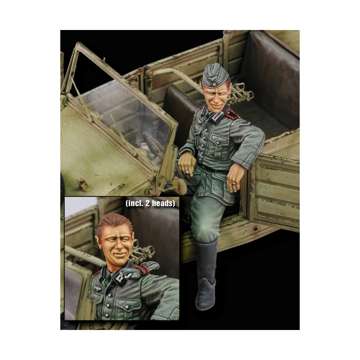 Kubelwagen driver 'incl. 2 heads' - Royal Model RM608