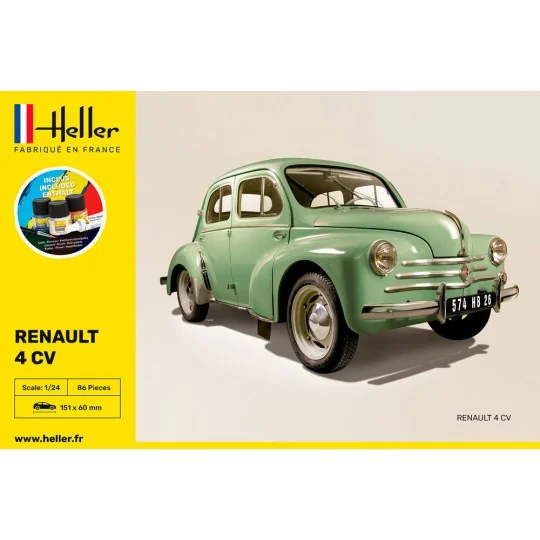 STARTER KIT Renault 4 CV, 1/24 - Heller 56762 STARTER KIT Renault 4 CV, 1/24 - Heller 56762