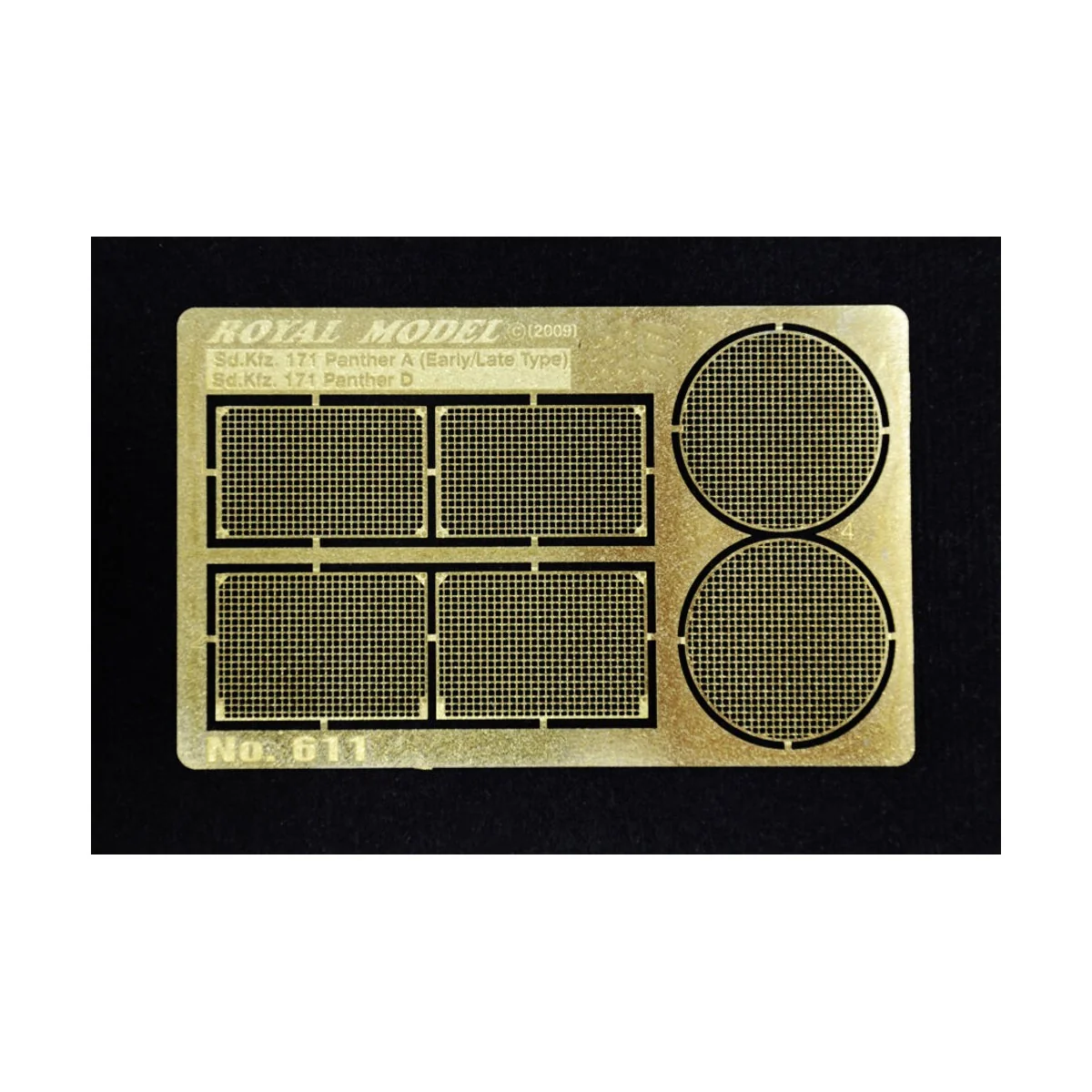 Engine grill screen Panther A/D, 1/35 - Royal Model RM611