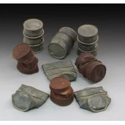 German damaged oil drums-WWII, 1/35 - Royal Model RM618