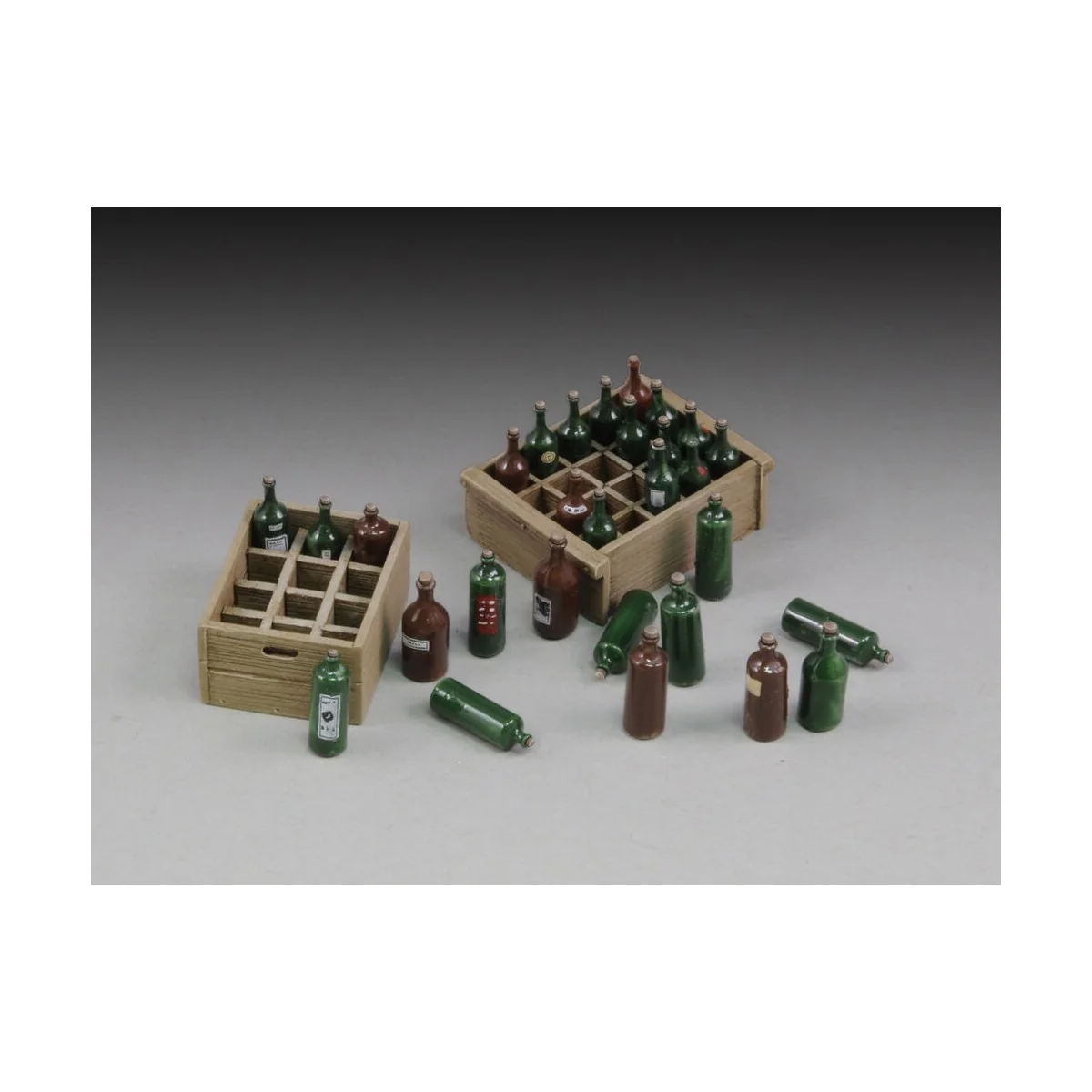 Wine bottles and crates, 1/35 - Royal Model RM655