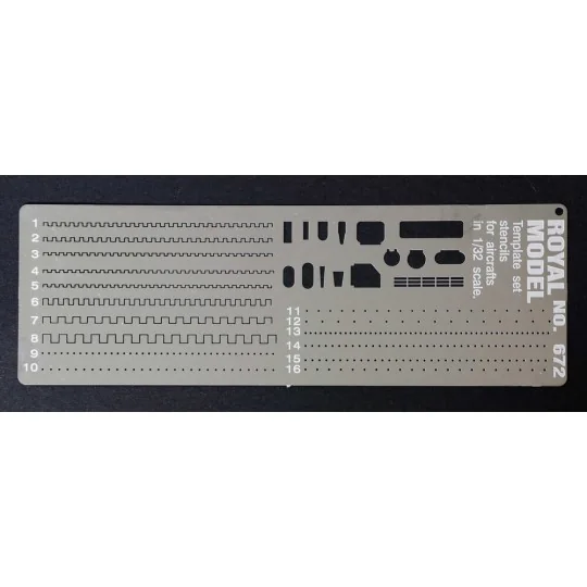 Templates set stencils (Airplanes, 1/32 - Royal Model RM672