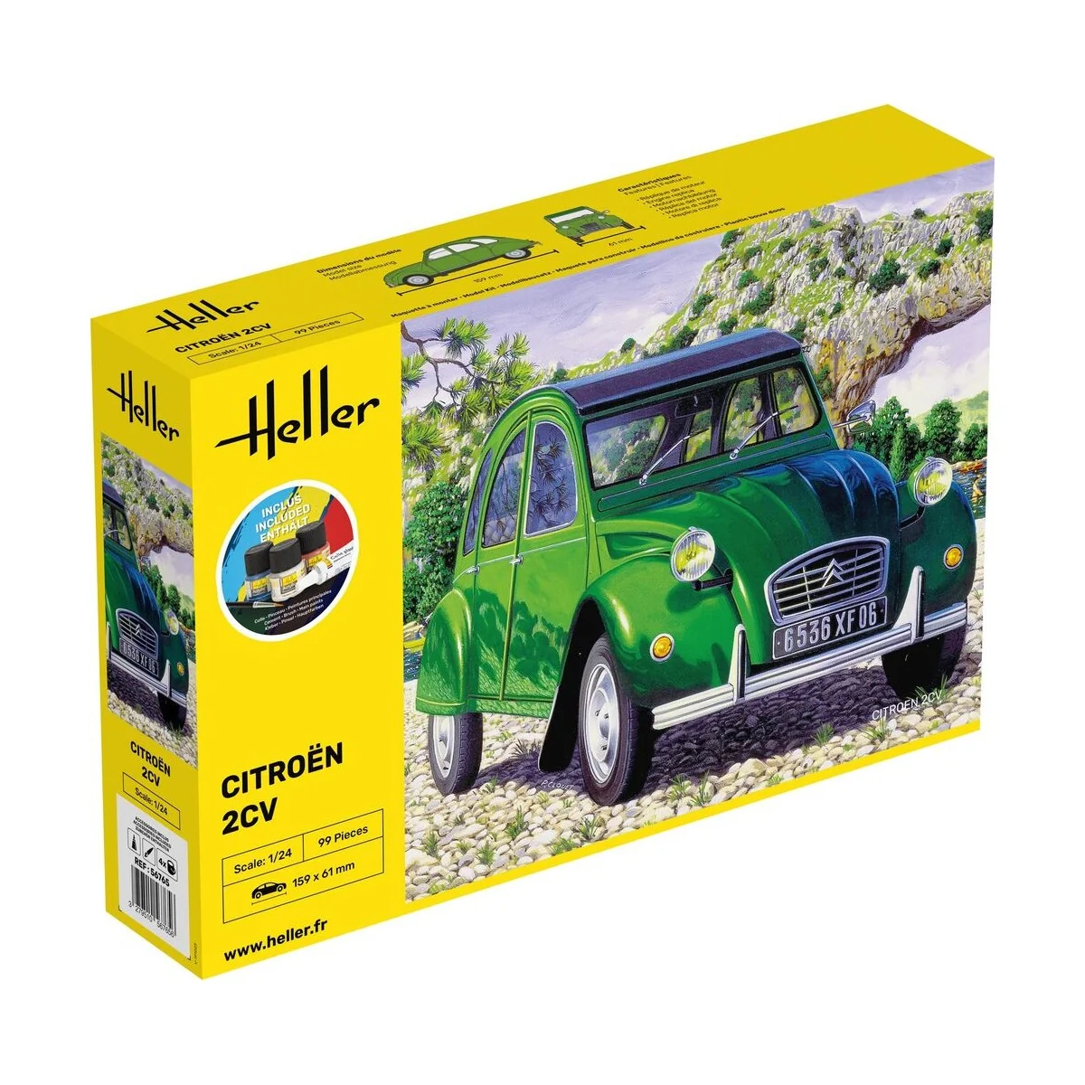 STARTER KIT Citroen 2 CV, 1/24 - Heller 56765