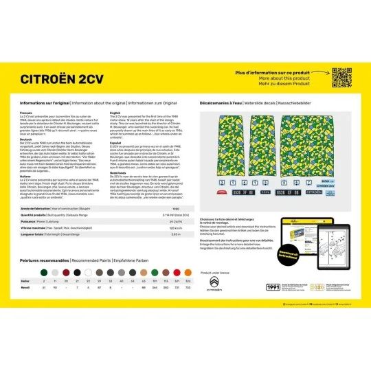 STARTER KIT Citroen 2 CV - Heller 56765