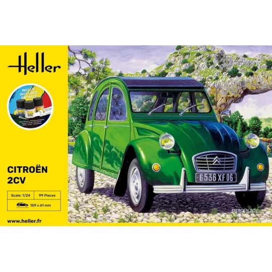STARTER KIT Citroen 2 CV, 1/24 - Heller 56765