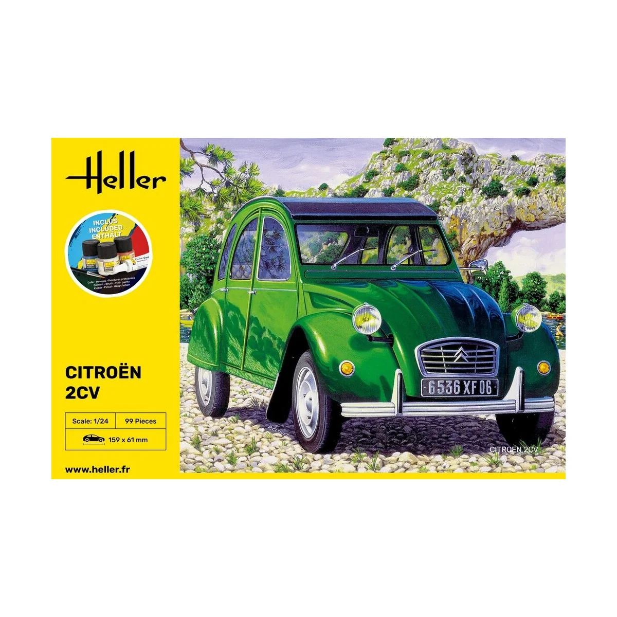 STARTER KIT Citroen 2 CV, 1/24 - Heller 56765