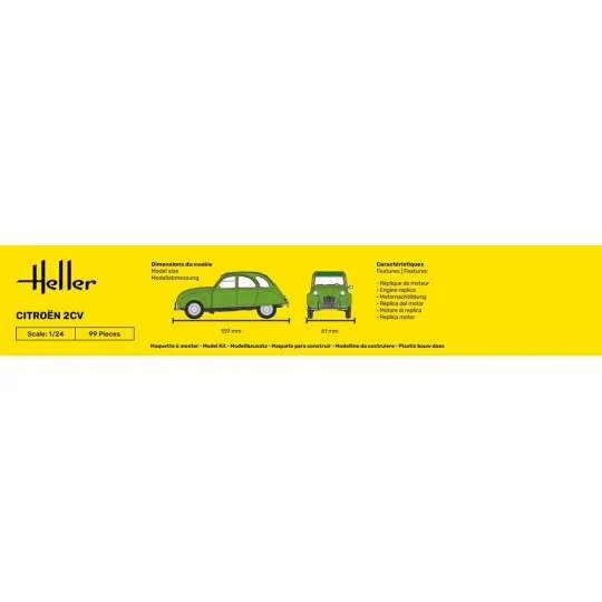 STARTER KIT Citroen 2 CV, 1/24 - Heller 56765