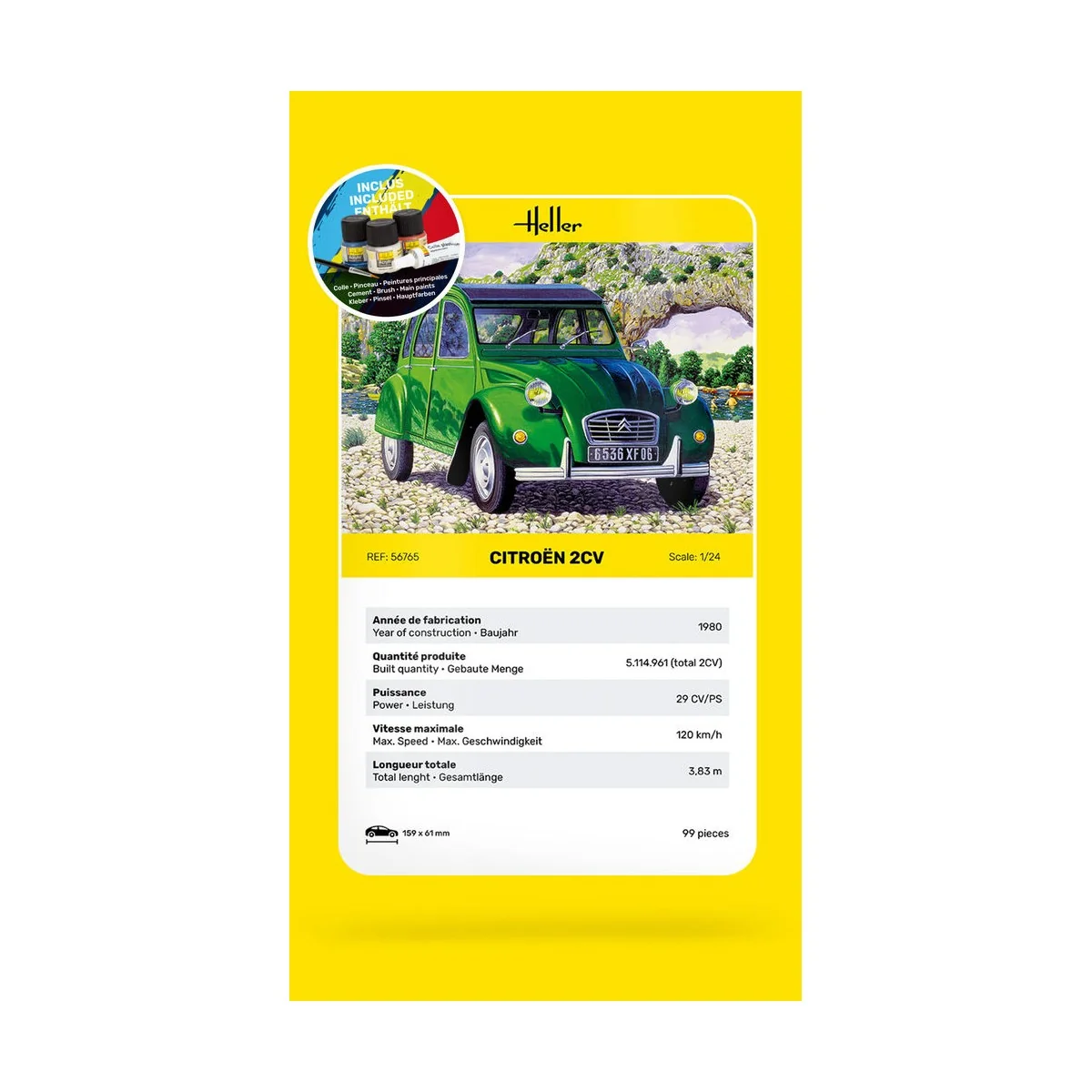 STARTER KIT Citroen 2 CV - Heller 56765