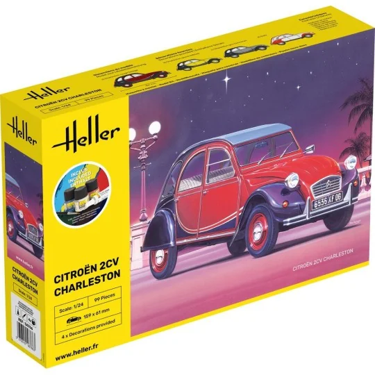 STARTER KIT Citroen 2CV Charleston, 1/24 - Heller 56766 STARTER KIT Citroen 2CV Charleston, 1/24 - Heller 56766