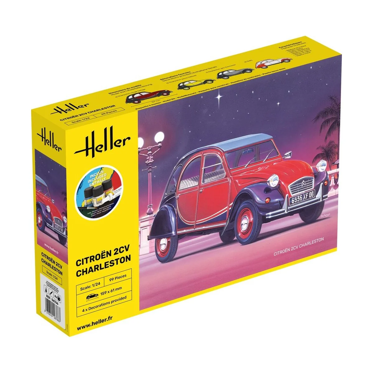 STARTER KIT Citroen 2CV Charleston, 1/24 - Heller 56766 STARTER KIT Citroen 2CV Charleston, 1/24 - Heller 56766