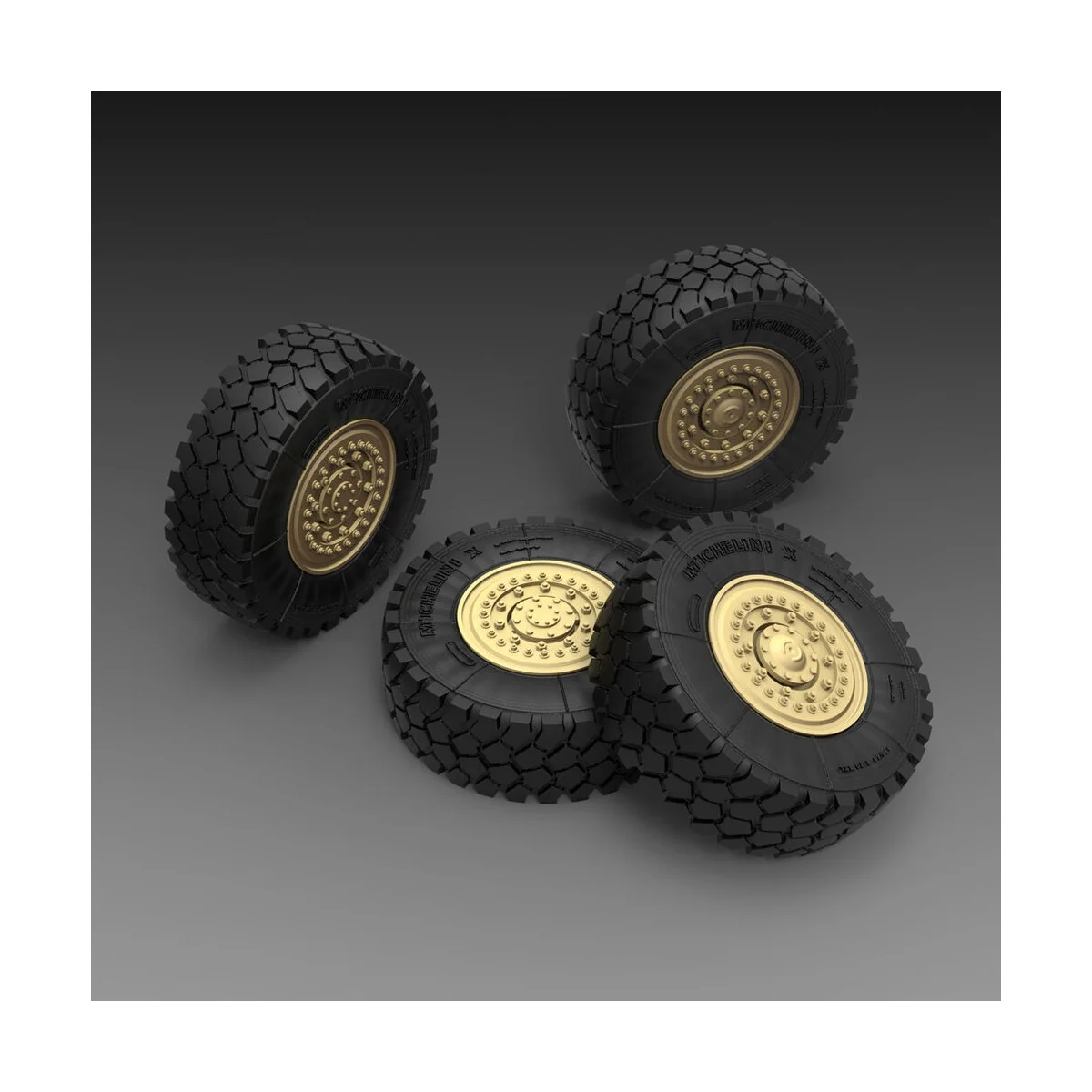 U.S. 4x4 MRAP sagged wheels, 1/35 - Royal Model RM785