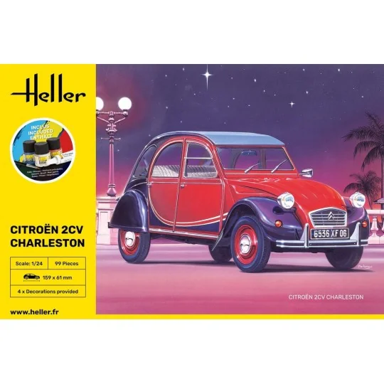 STARTER KIT Citroen 2CV Charleston, 1/24 - Heller 56766 STARTER KIT Citroen 2CV Charleston, 1/24 - Heller 56766