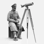 Erwin Rommel with tripod telescope, 1/35 - Royal Model RM820