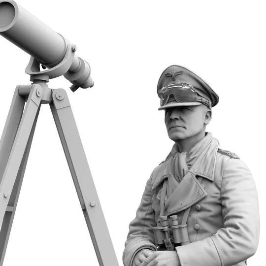 Erwin Rommel with tripod telescope - Royal Model RM820