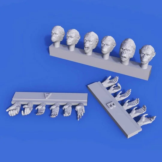 Apes Heads & Hands set - Royal Model RM833