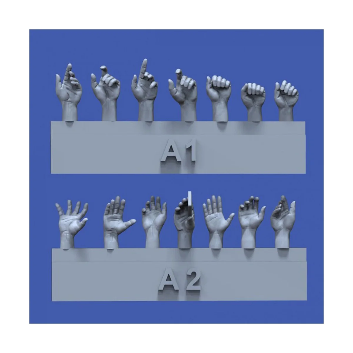 Assorted hands set No.1, 1/35 - Royal Model RM839