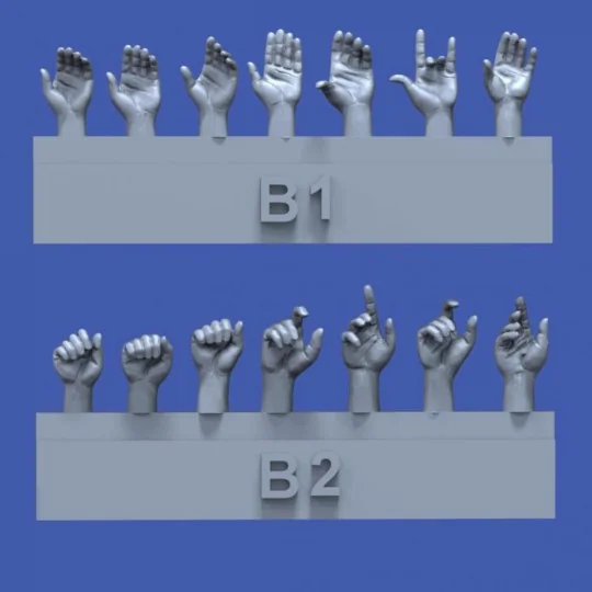 Assorted hands set No.2 - Royal Model RM840