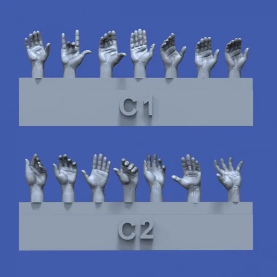 Assorted hands set No.3, 1/35 - Royal Model RM841