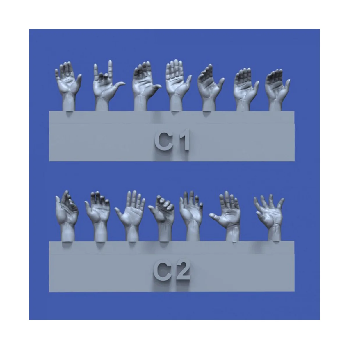 Assorted hands set No.3, 1/35 - Royal Model RM841