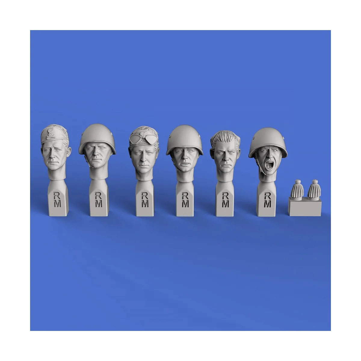 Italian heads WWII (No.2), 1/35 - Royal Model RM864