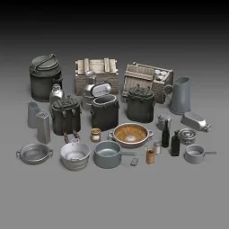 German field kitchen accessories, 1/35 - Royal Model RM875