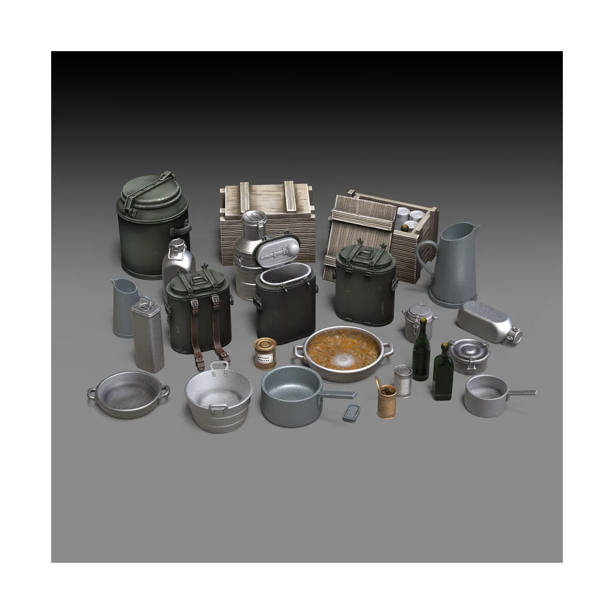 German field kitchen accessories, 1/35 - Royal Model RM875