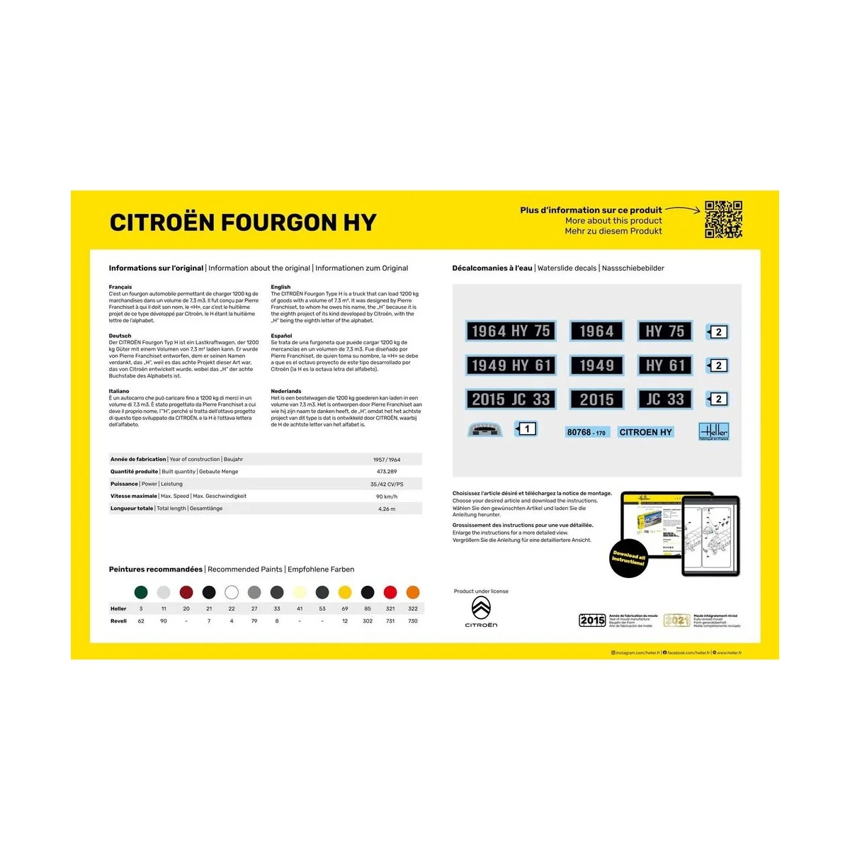 STARTER KIT Citroen Fourgon HY - Heller 56768