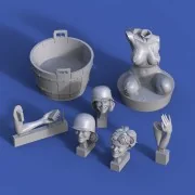 Girl taking a bath, 1/35 - Royal Model RM885