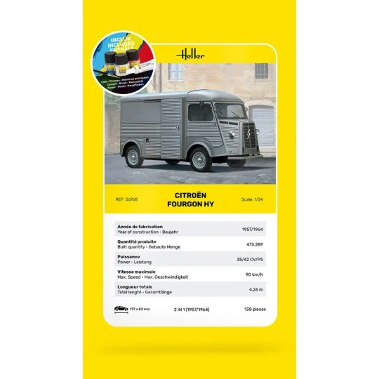 STARTER KIT Citroen Fourgon HY, 1/24 - Heller 56768 STARTER KIT Citroen Fourgon HY, 1/24 - Heller 56768