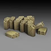 Italian jerrycans WWII, 1/35 - Royal Model RM899