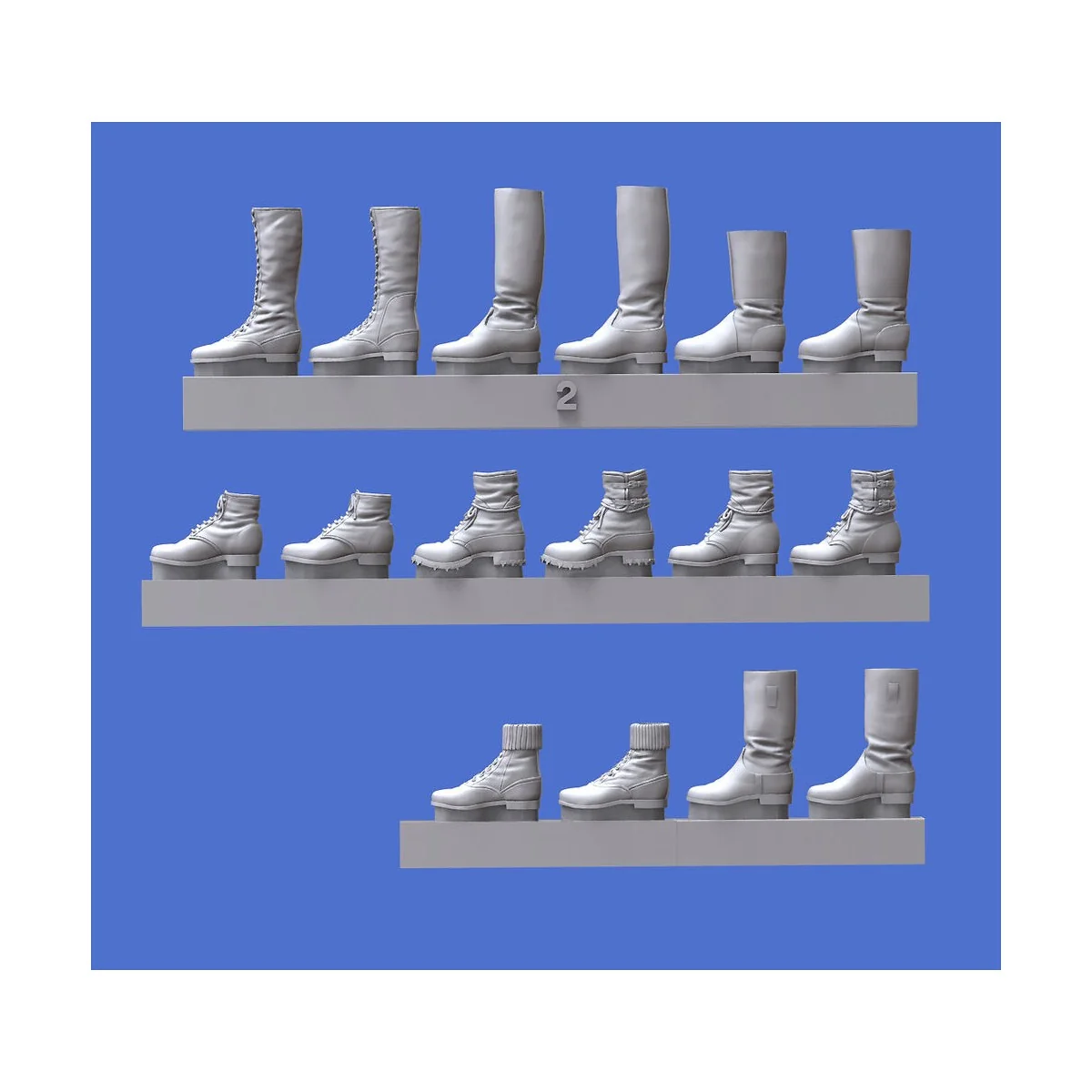 Assorted German soldiers shoes & boots-WWII, 1/35 - Royal Model RM911