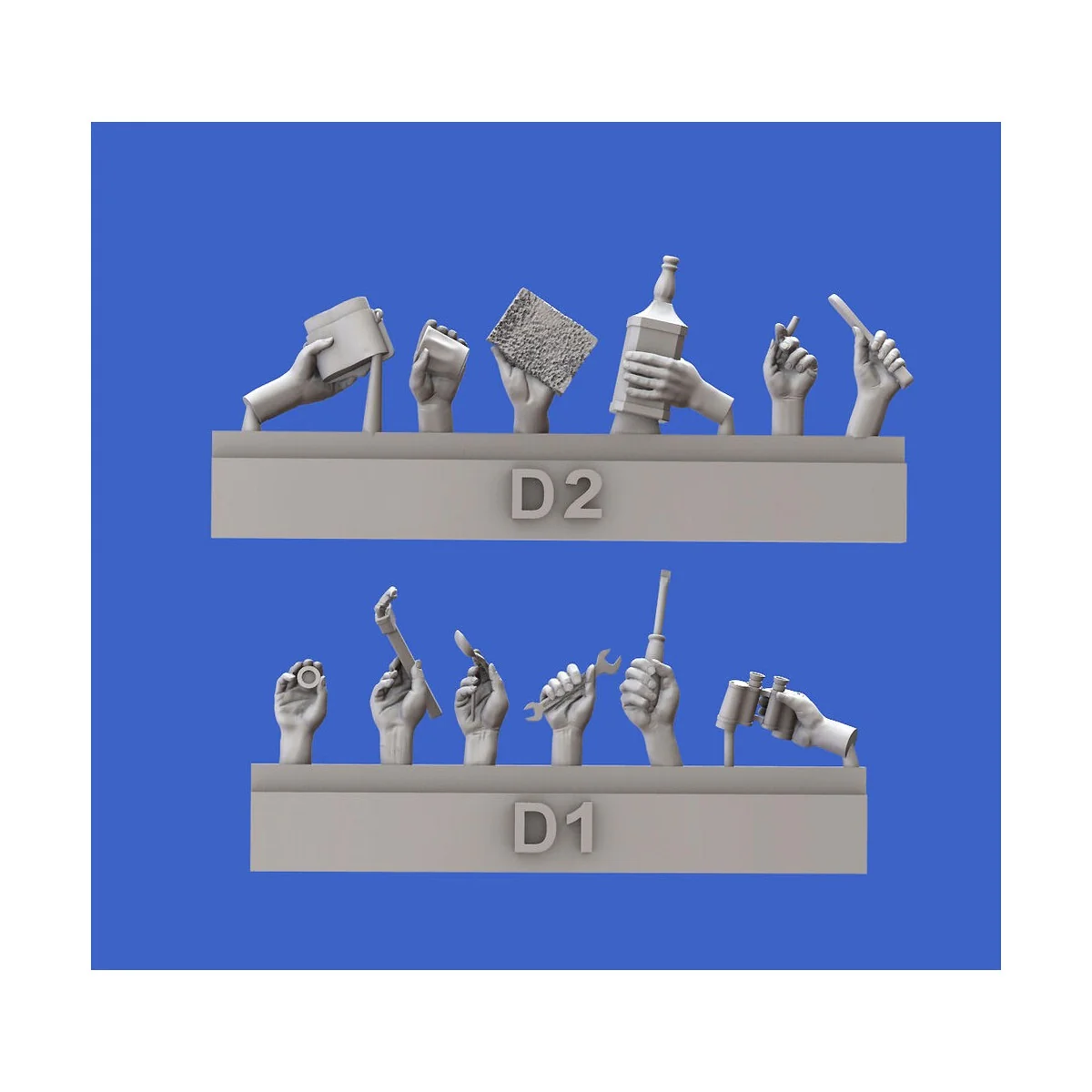 Assorted hands set No.4, 1/35 - Royal Model RM914