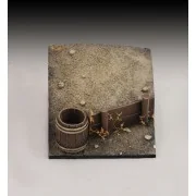 Base with bucket and wooden wall, 1/32 - Royal Model RM920