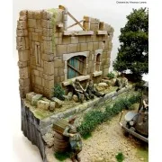 Ruined building section, 1/35 - Royal Model RM927