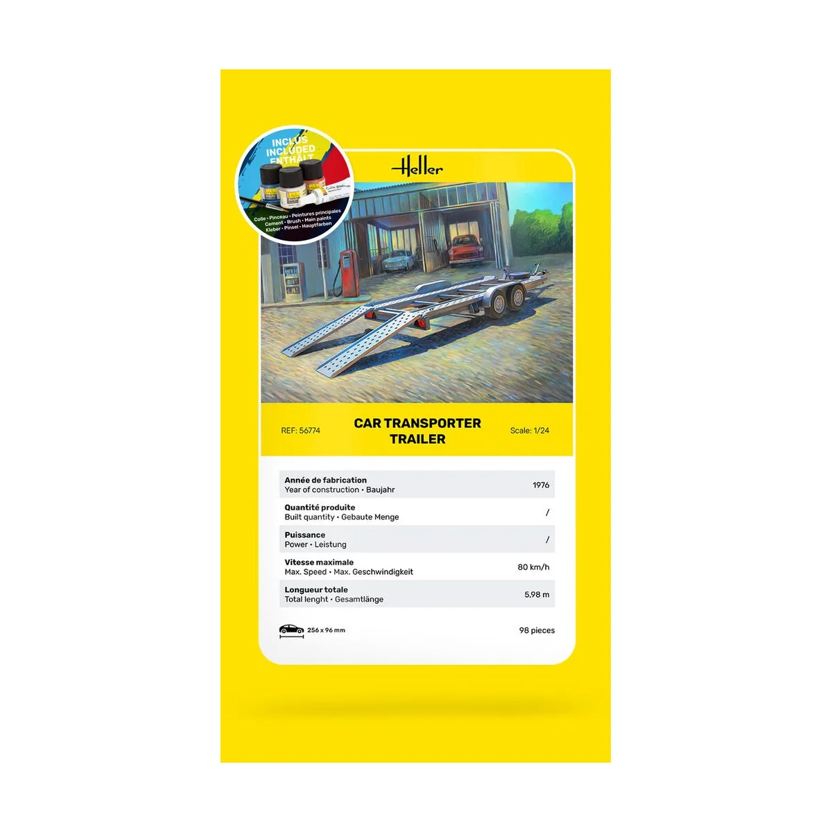 STARTER KIT Car Transporter Trailer - Heller 56774