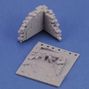 Base with ruined wall 'cm4x4' No.10, 1/35 - Royal Model RM941