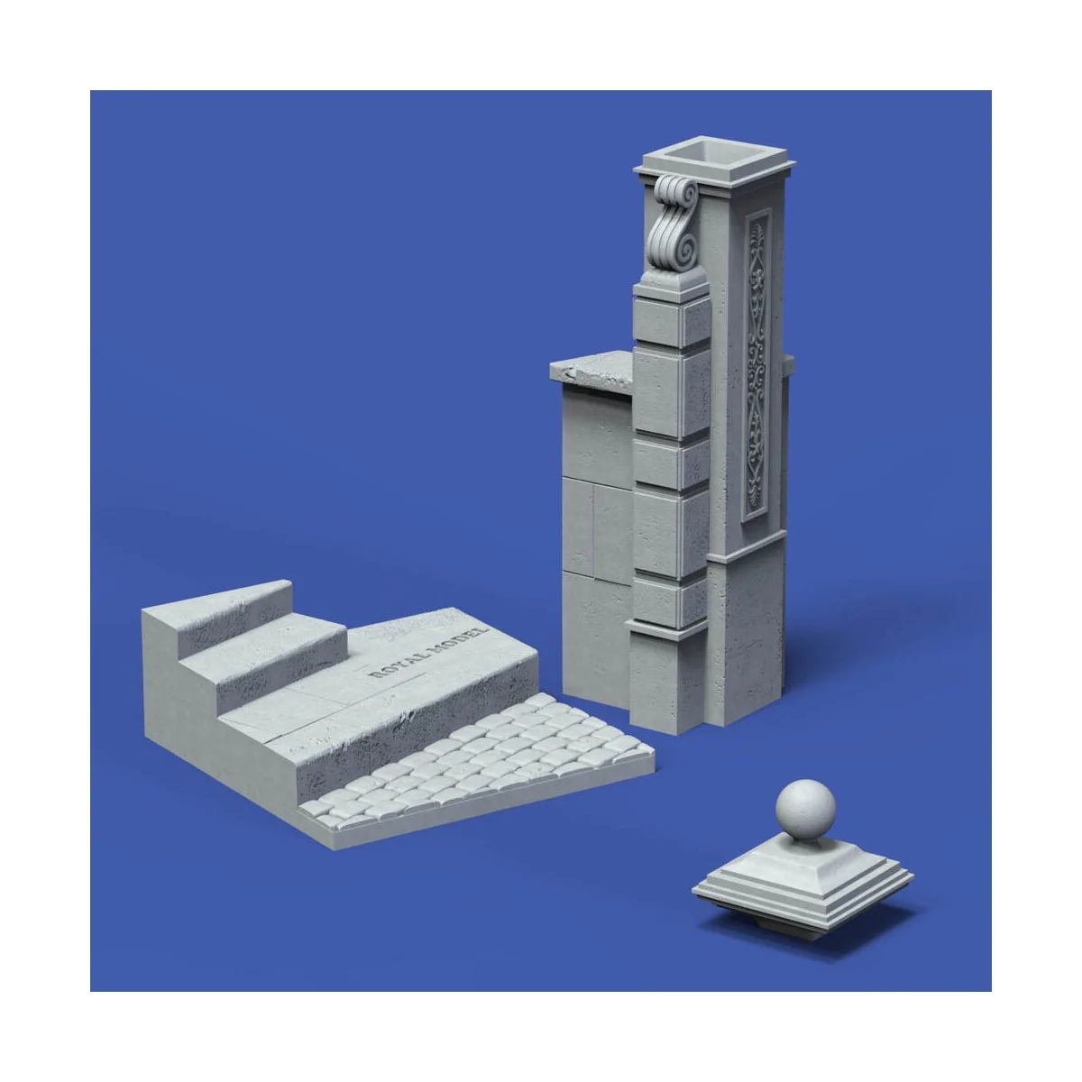 Base with column 'cm4x4', 1/32 - Royal Model RM947