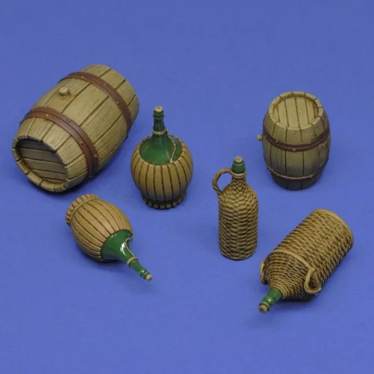 Wicker Bottles and small barrels, 1/16 - Royal Model RM954