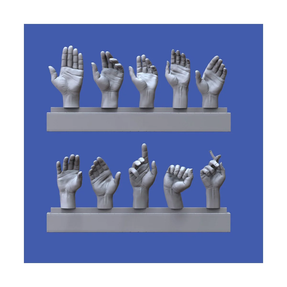 Assorted hands set No. 1, 1/16 - Royal Model RM962